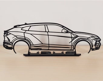 Lamborghini Urus Silhouette Racing Car Art, Home Decor, Modern Standing Wall, Bedroom Decor for car enthusiasts