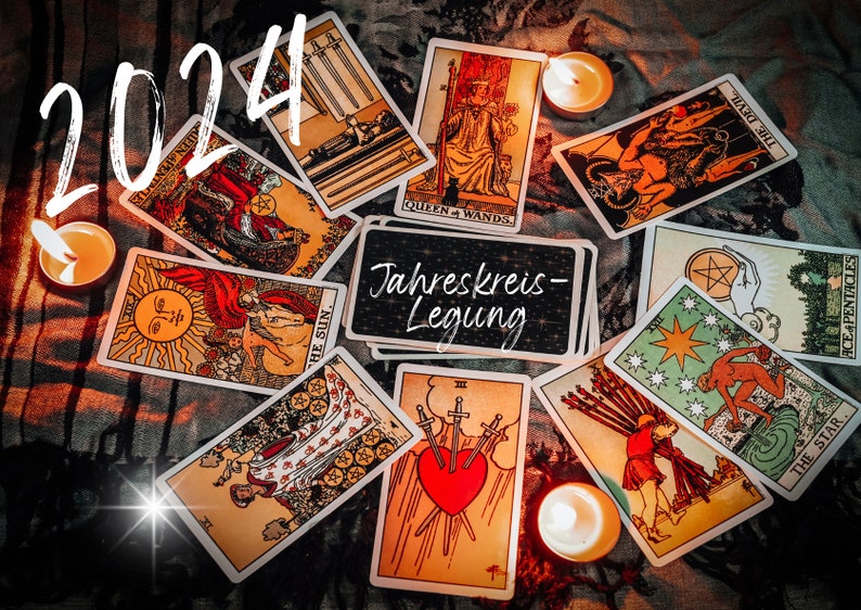 TAROT Jahreslegung Jahreskreis 2024 Kartenlegen pdf Etsy Australia