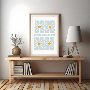Carteles cristianos, Dios es Amor, El amor de Dios, motivación, Biblia, decoración, Jesús, A2, A3, A4