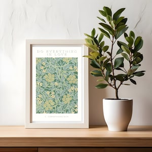 Cartel Cristiano, Todo en Amor, Amor, Hacer Todo en Amor, Motivacional, Biblia, Decoración, Jesús, A2, A3, A4