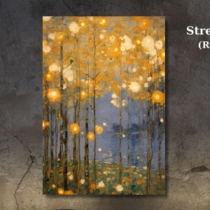 Gustav Klimt Flower Garden Canvas Art: Ready to Hang Surrealism Painting