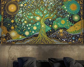 Gustav Klimt Tree of Life Canvas Print: Framed or Rolled Canvas Options