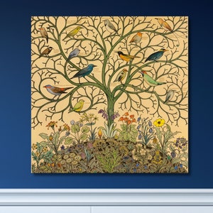 Birds of Many Climes by Charles Voysey Canvas Wall Art Voysey Giclee Prints Wall Decor Movie Extra Large Canvas Wall Art Voysey Wall Art