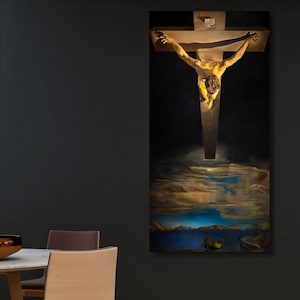 Christ of St John of The Cross by Salvador Dali Canvas Wall Art Famous Artist Prints Salvador Dali Temptation Dali Christ Gift Ready to Hang