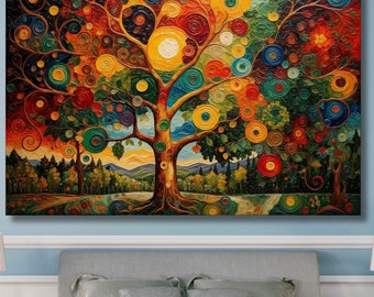 Gustav Klimt Tree of Life Canvas Art: Ready to Hang