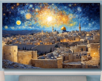 Al Aqsa Mosque Canvas Wall Art Palestine painting, Arabic design Canvas Wall Art,Islamic Wall Art  Islamic Wall Art, Al Aqsa Islamic Gifts