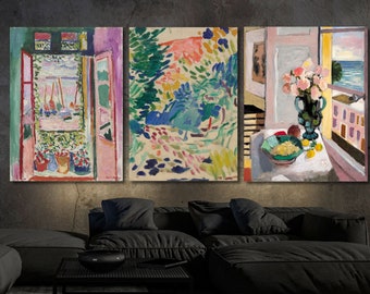 Henri Matisse Canvas Print Set: Mid-Century Modern Wall Art