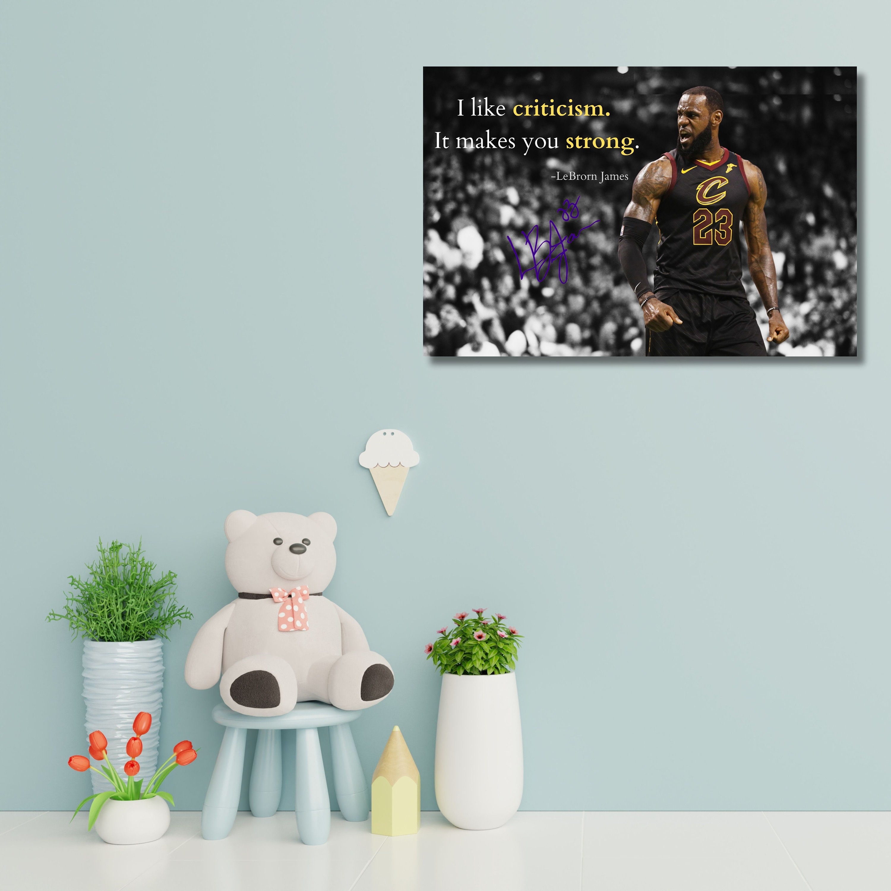 Lebron James Canvas Wall Art Lebron James Poster Nba Fan Gift Ready Lebron James Canvas Wall Art Lebron James Poster Nba Fan Gift Ready