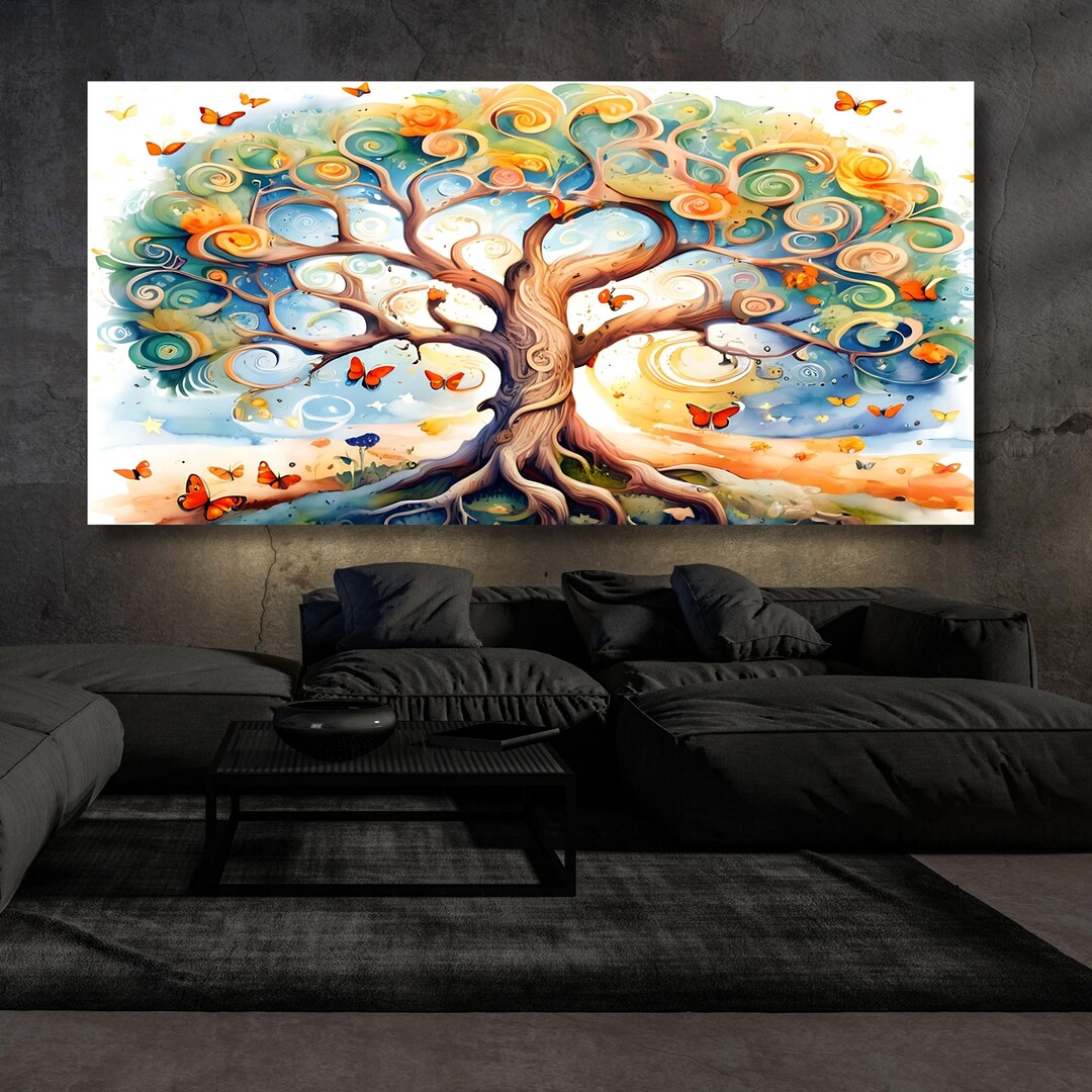 Gustav Klimt Tree of Life Canvas Art: Extra Large Framed Poster - Etsy