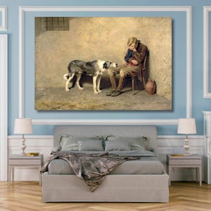Briton Riviere Fidelity (1869) Canvas Wall Art Art Canvas Wall Art, Briton Riviere Home Gift ,Excellent Gift, Handmade Gift, Christmas Gift