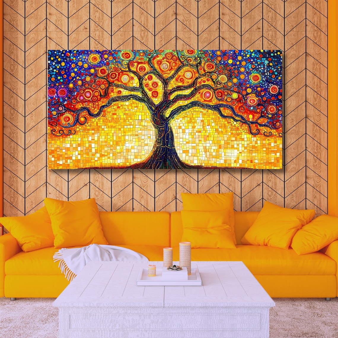 Tree of Life Gustav Klimt Canvas Wall Art,tree of Life Framed Wall Art