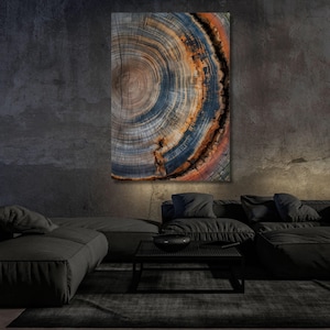 Tree Ring Canvas, Wood Crack Abstract Canvas Print ,Modern Trendy Wall Art, Extra Large Wall Art Wood Texture Wall Decor CANVAS art  Artwork
