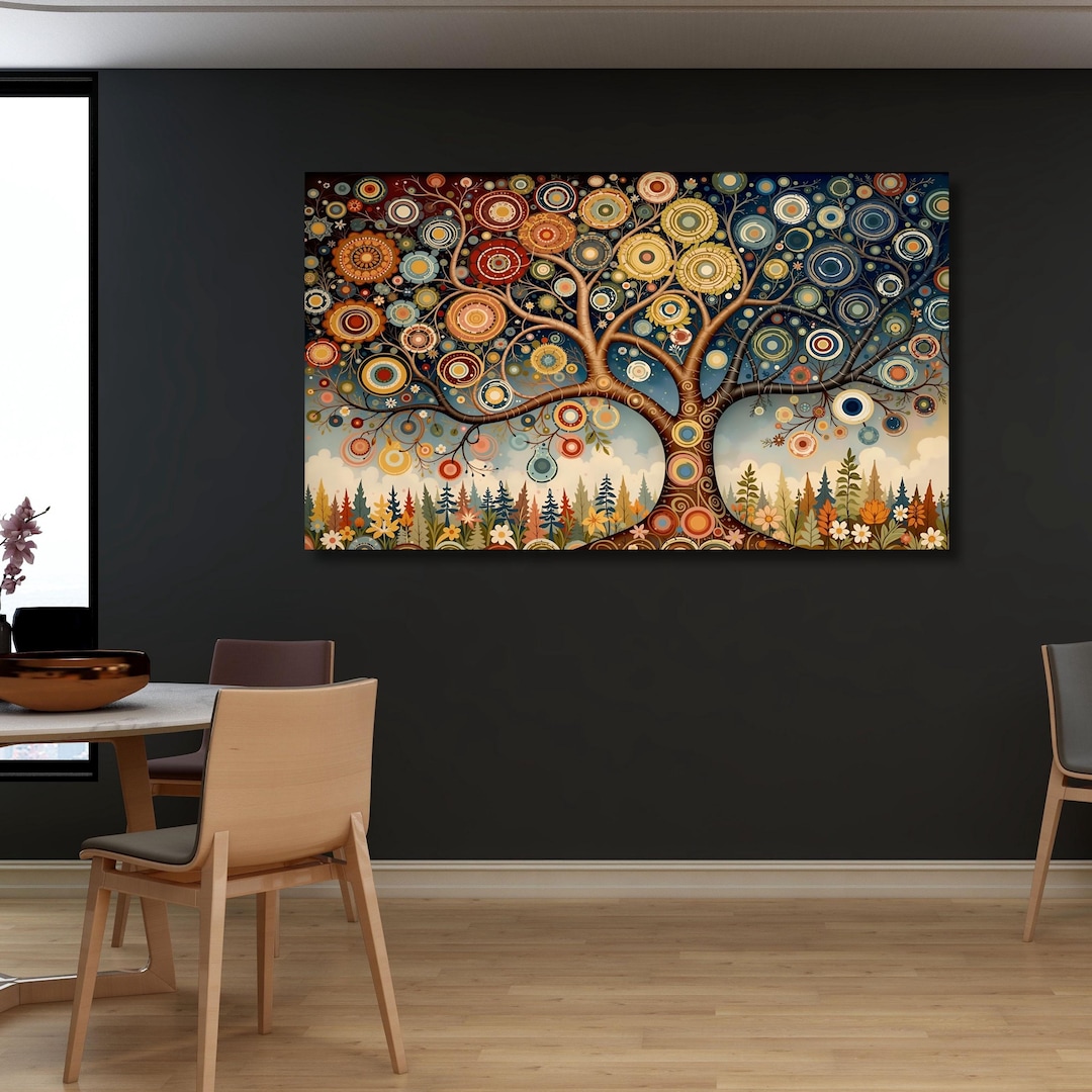 Tree of Life Gustav Klimt Canvas Wall Art,tree of Life Framed Wall Art ...