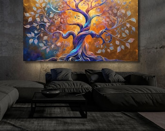 Gustav Klimt Tree of Life Canvas Print: Framed or Rolled Canvas Options
