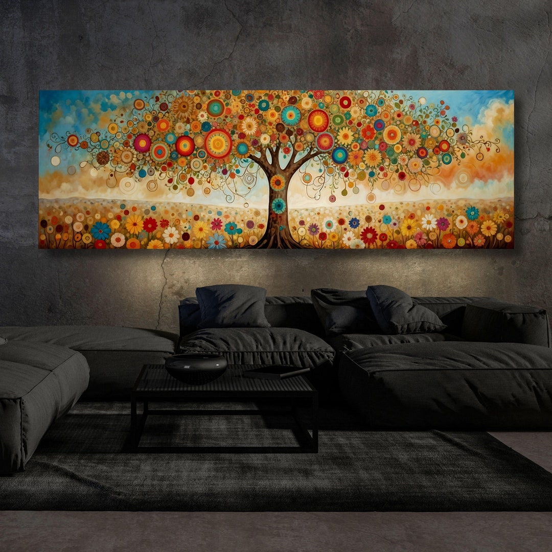Gustav Klimt Tree of Life Canvas Art: Extra Large Framed Wall Decor - Etsy