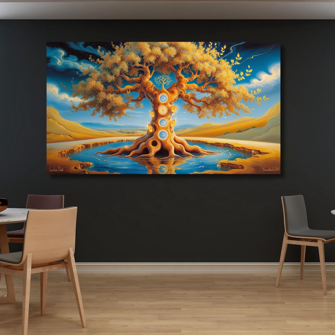Gustav Klimt Style Tree of Life Canvas Wall Art, Extra Large Framed ...