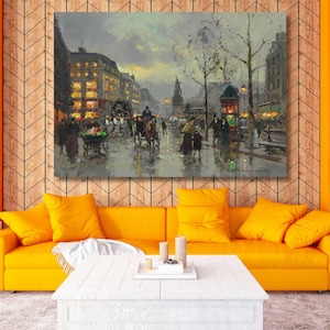 Paris Painting by Edouard Leon Cortes Reproduction Canvas Wall Art  Cortes Canvas wall art Cortes Exhibition Poster La Coupole Montparnasse