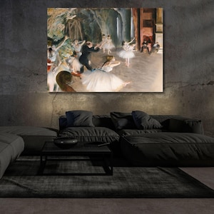 Edgar Degas The Ballet Rehearsal on Stage by Edgar Degas Canvas Wall Art,Edgar Degas Wall Art,Edgar Degas Painting Canvas Art Degas Art