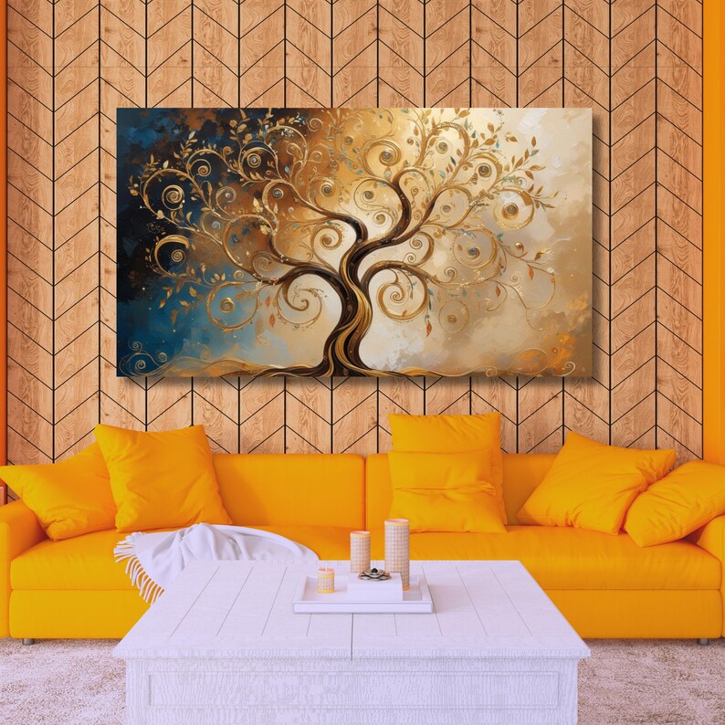 Gustav Klimt Tree of Life Canvas Art: Large Ready to Hang Poster - Etsy ...