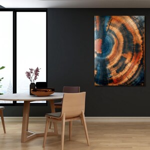 Tree Ring Canvas, Wood Crack Abstract Canvas Print ,Modern Trendy Wall Art, Extra Large Wall Art Wood Texture Wall Decor CANVAS art  Artwork