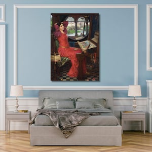 John William Waterhouse I am Half-Sick of Shadows, said the Lady of Shalott Canvas Wall Art Waterhouse art  Ready to Hang Waterhouse decor