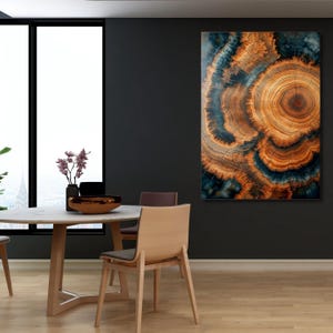 Tree Ring Canvas, Wood Crack Abstract Canvas Print ,Modern Trendy Wall Art, Extra Large Wall Art Wood Texture Wall Decor CANVAS art  Artwork