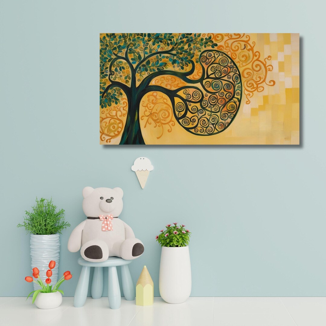 Gustav Klimt Tree of Life Canvas Wall Art: Extra Large, Ready to Hang ...