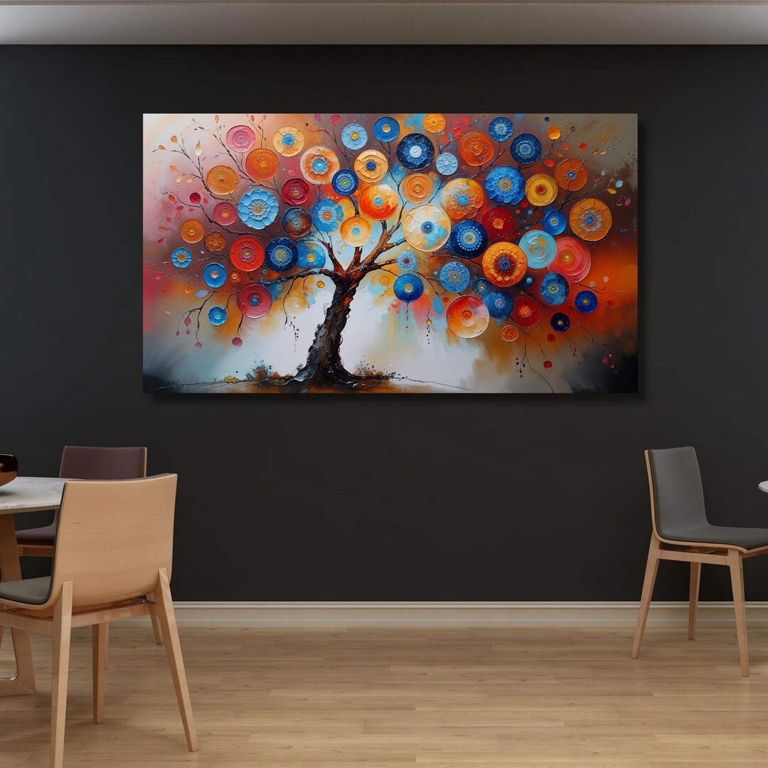 Tree of Life Gustav Klimt Style Canvas Wall Art: Extra Large Framed ...