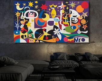 Joan Miro Canvas Print: Abstract Catalan Art, Surrealist Museum Exhibition