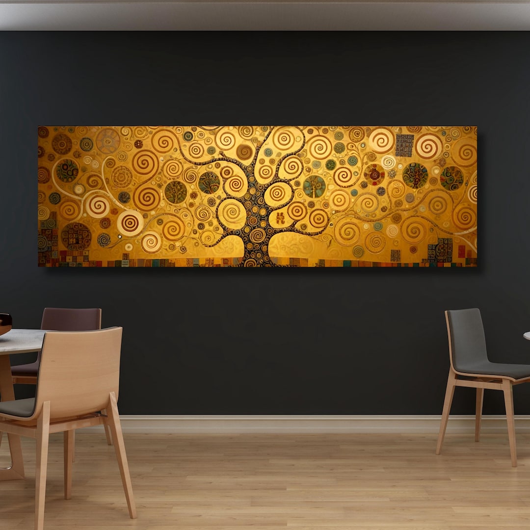 Gustav Klimt Tree of Life Canvas Art: Extra Large Framed Wall Decor - Etsy