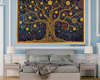Gustav Klimt Tree of Life Canvas Print: Framed or Rolled Canvas Options