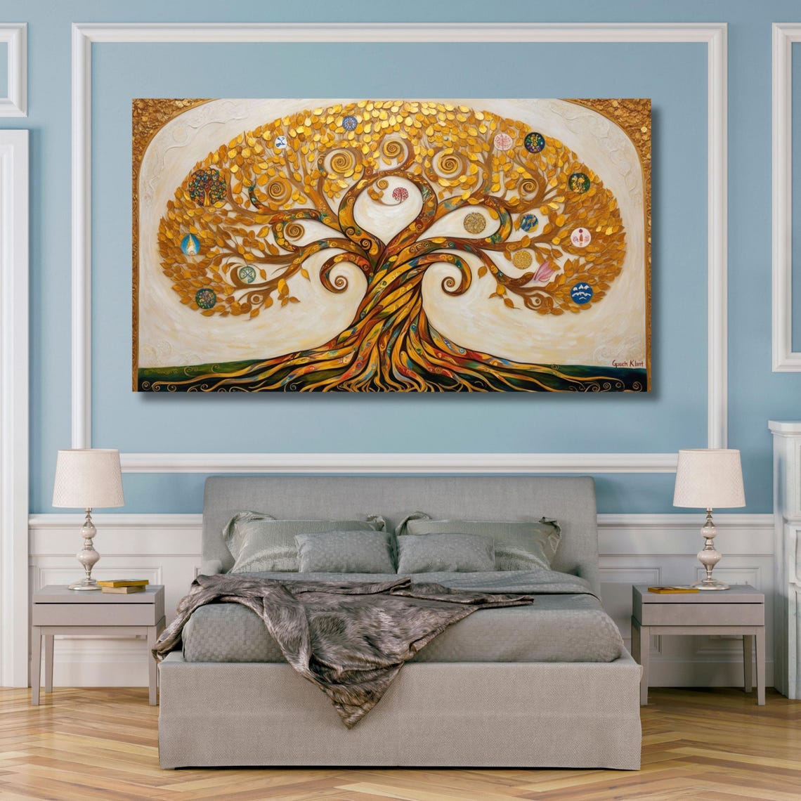 Gustav Klimt Tree of Life Canvas Art: Extra Large Framed Poster - Etsy