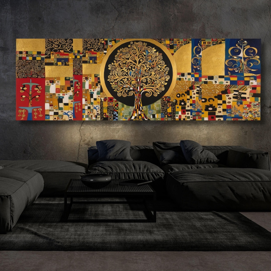 Klimt Tree of Life Canvas Art: Extra Large Framed Wall Decor - Etsy