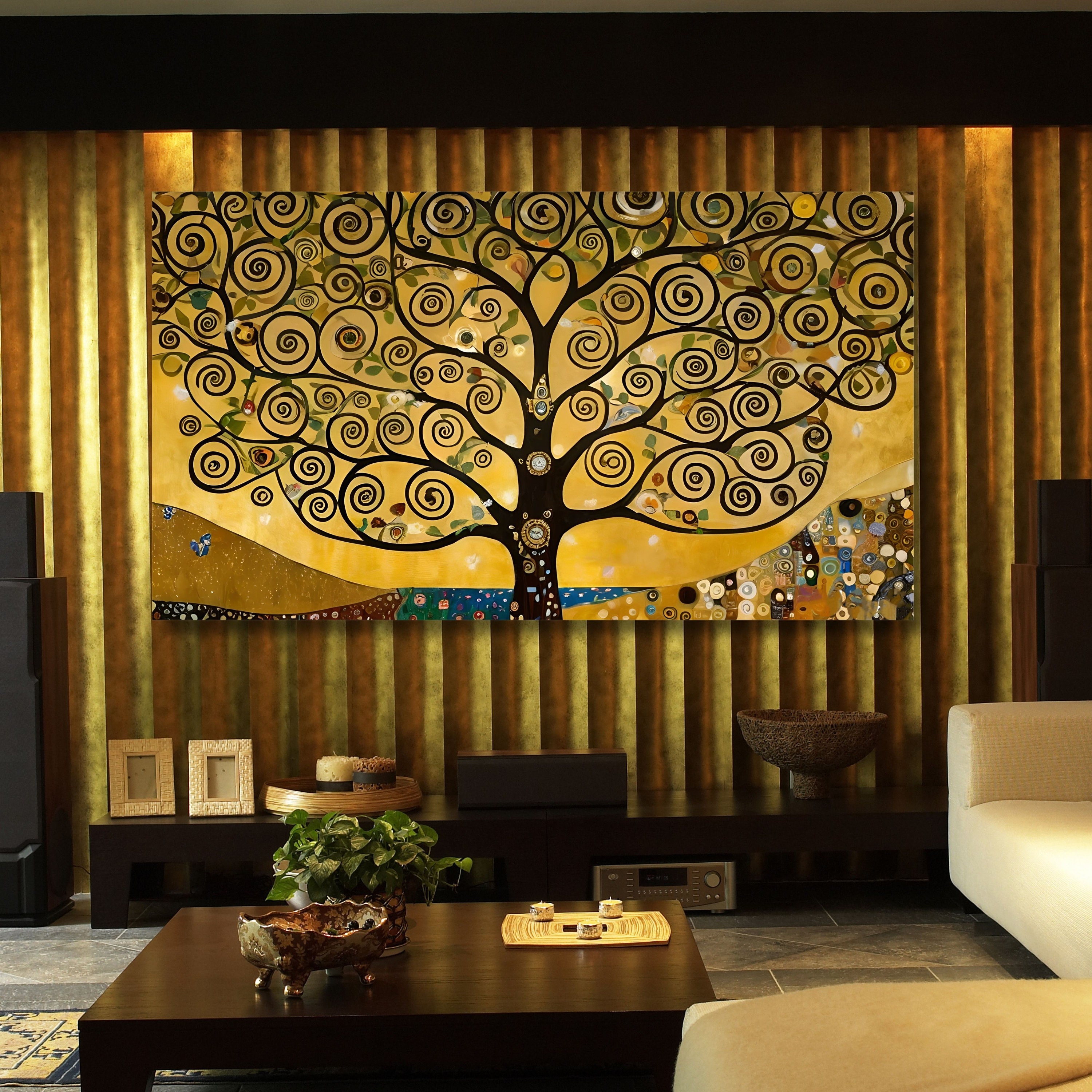 Gustav Klimt Tree of Life Canvas Print: Extra Large Wall Art - Etsy