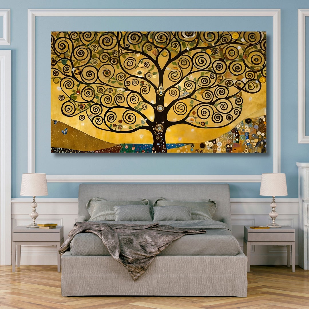 Gustav Klimt Tree of Life Canvas Print: Extra Large Wall Art - Etsy