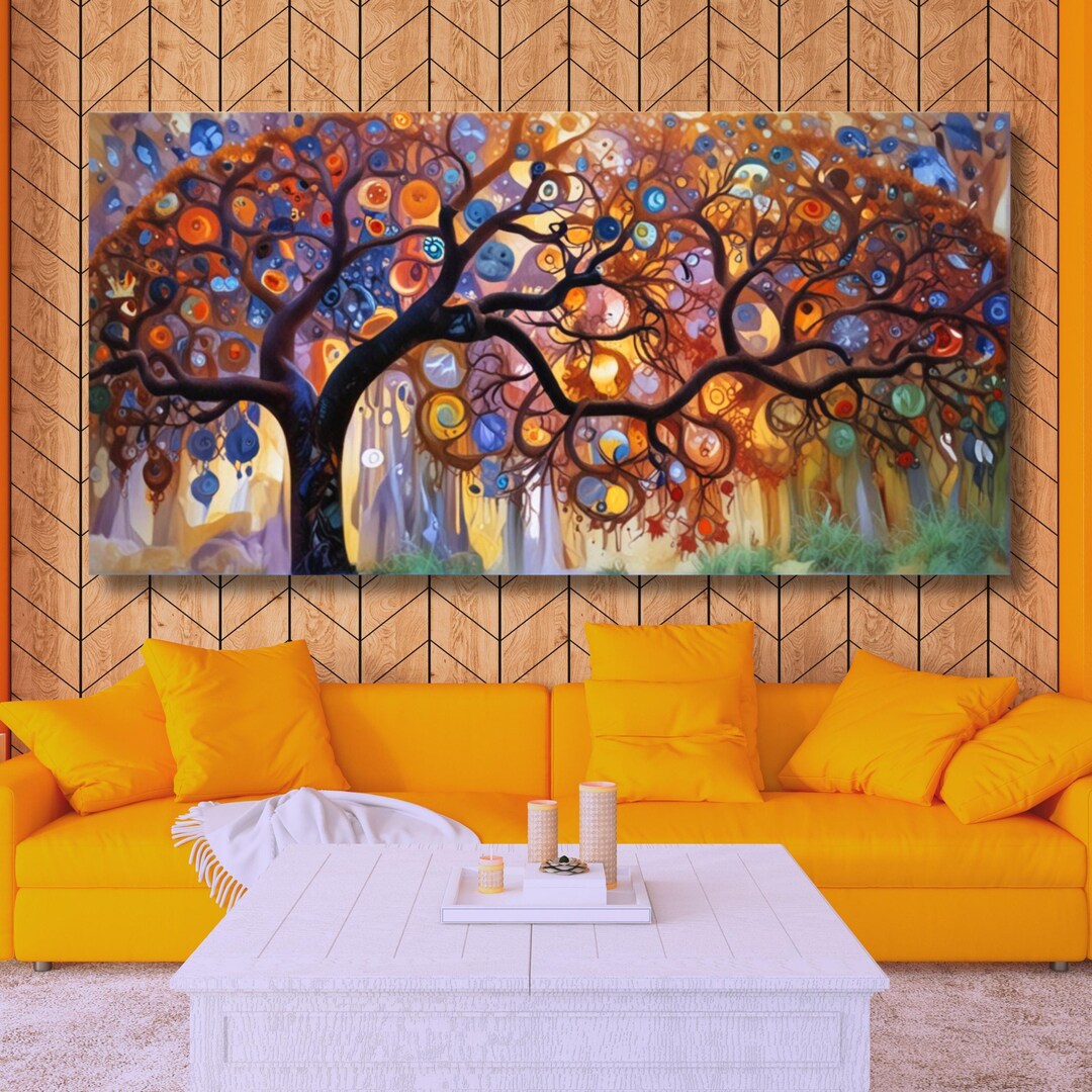 Gustav Klimt Tree of Life Canvas Art: Extra Large Framed Poster - Etsy