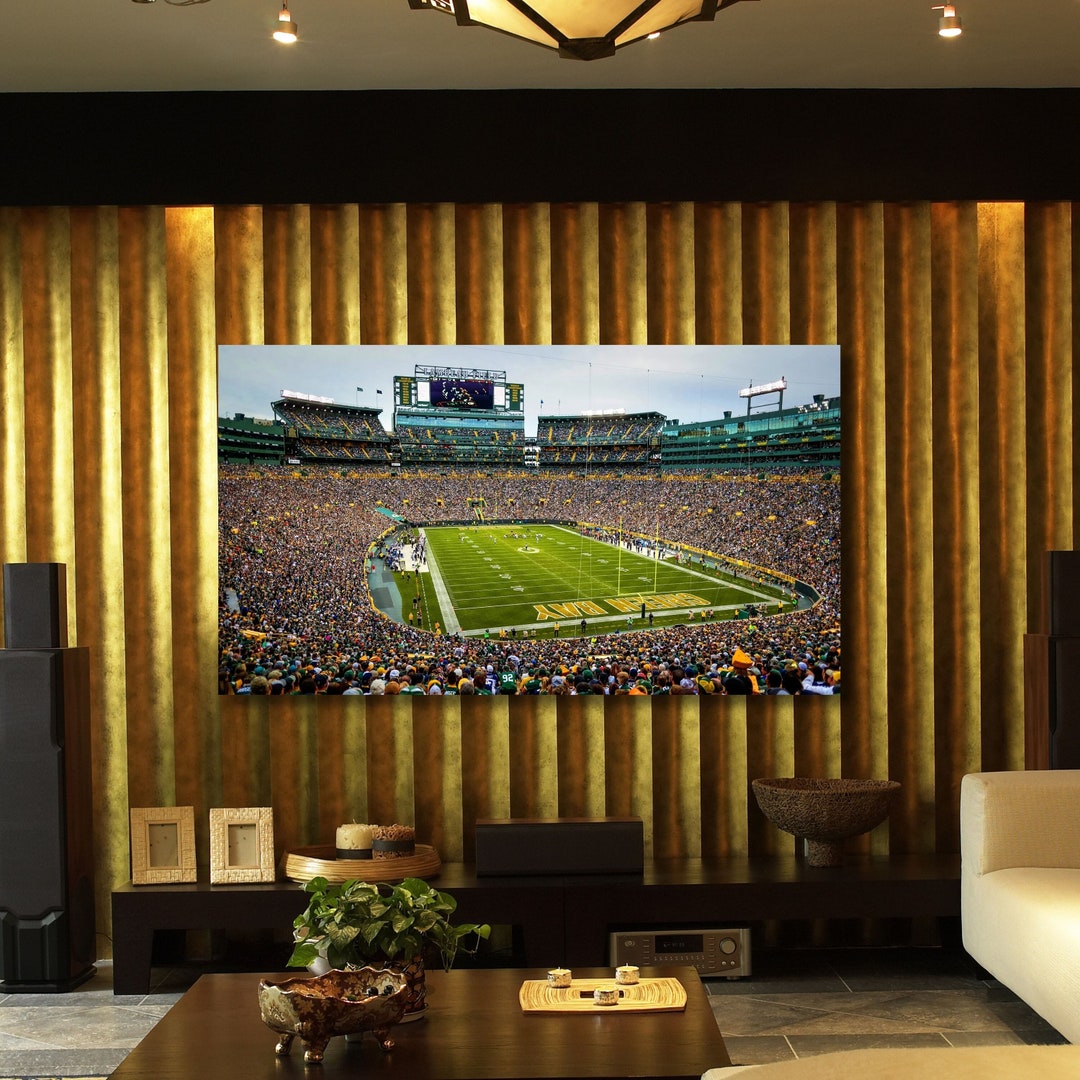 Green Bay Packers, Detroit Lions Lambeau Field Aerial View Stadium