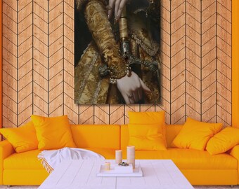 Victorian Woman with Sword Canvas Print: Museum Exhibition Art
