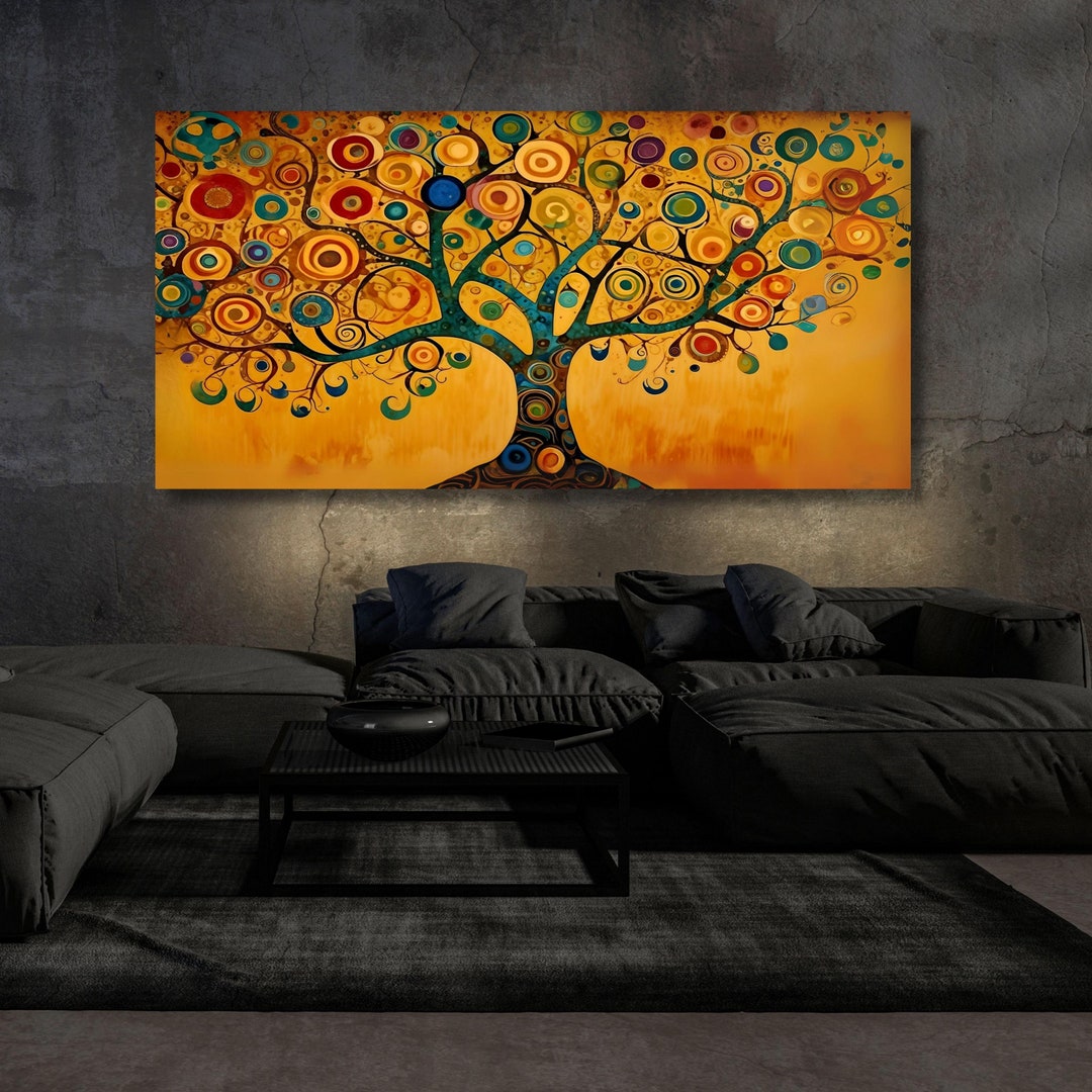 Gustav Klimt Tree of Life Canvas Art: Extra Large Framed Wall Decor - Etsy