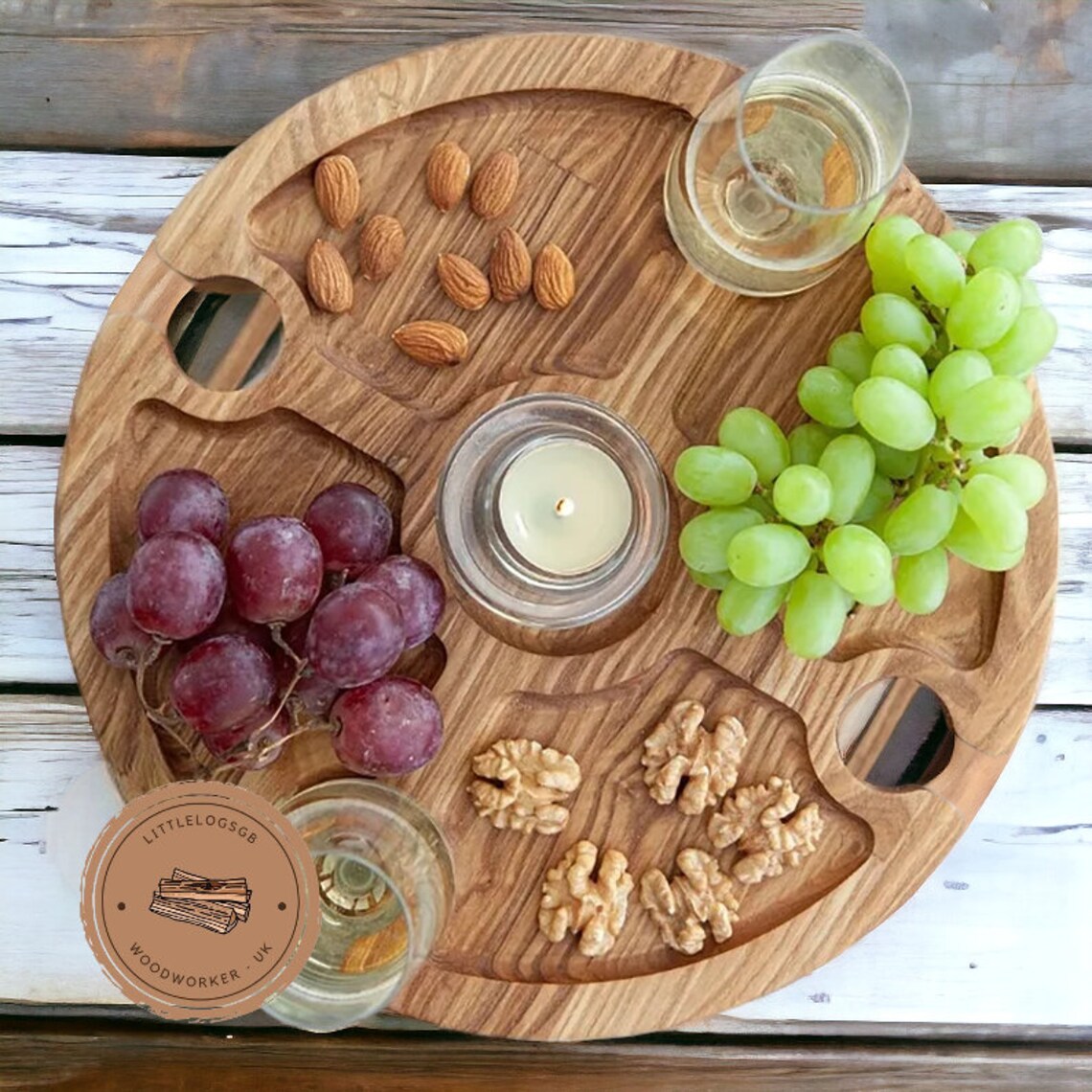 Wooden Wine Table Charcuterie Board Portable Wine Table Rustic Kitchen ...