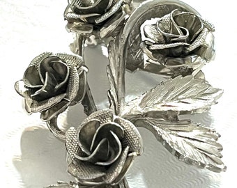 Beautiful Coro Flower Brooch, Aurora Borealis Rhinestones