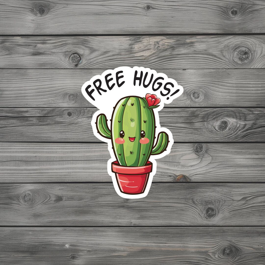 Hug Sticker Custom Free Hugs Vinyl Sticker | High Quality Water Resistant Decal | Funny ...