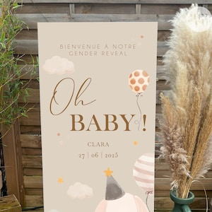 Pannello di rivelazione del genere - Baby shower - Annuncio di gravidanza - Decorazione di rivelazione del genere - Ragazzo o ragazza