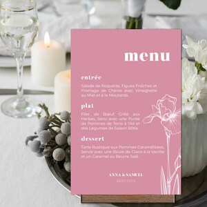 Drukowane menu weselne, karta menu weselnego
