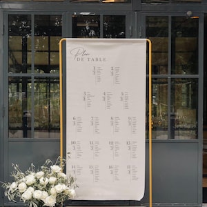 Tischplan für Hochzeiten aus Stoff – Tischplan-Banner
