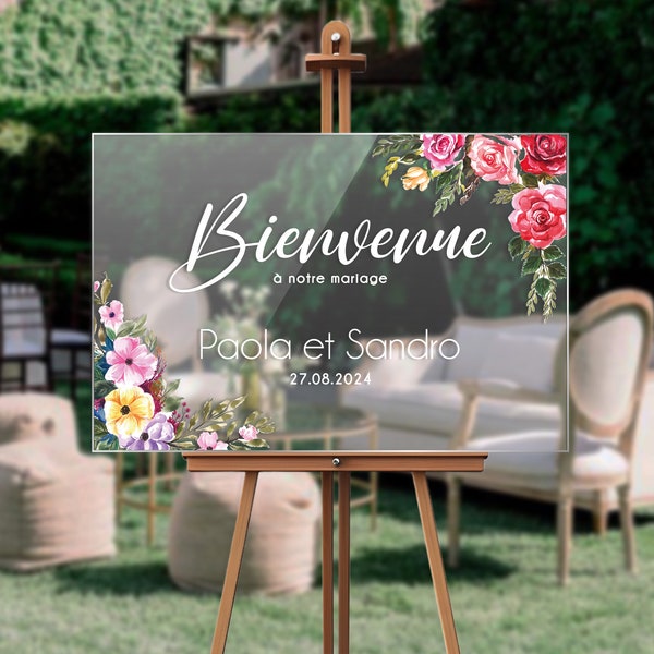 Wedding Welcome Sign | Transparent Welcome Sign | Wedding Reception Signage | Welcome to the wedding |