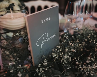 Wedding table number, table name, wedding table sign