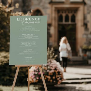 Hochzeits-Menübrett, Brunch-Hochzeitsbrett, Handzeichnung, Forex-Hochzeitsbrett, personalisiertes Abendessen-Menübrett