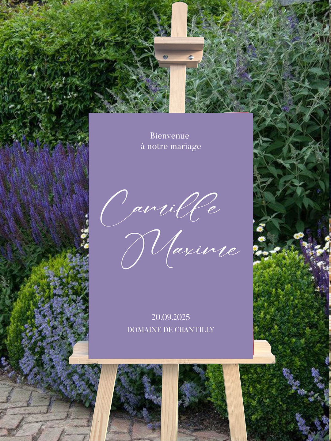 Purple Wedding Welcome Sign, Lavender Wedding Decor, Wedding Ceremony ...