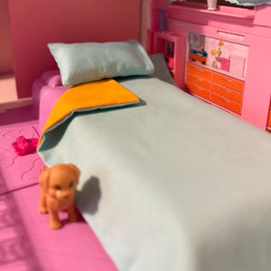 Baby Doll Bassinet Set With Rainbow Design - Complete Doll Bed With Mattress, Skirt & Hood